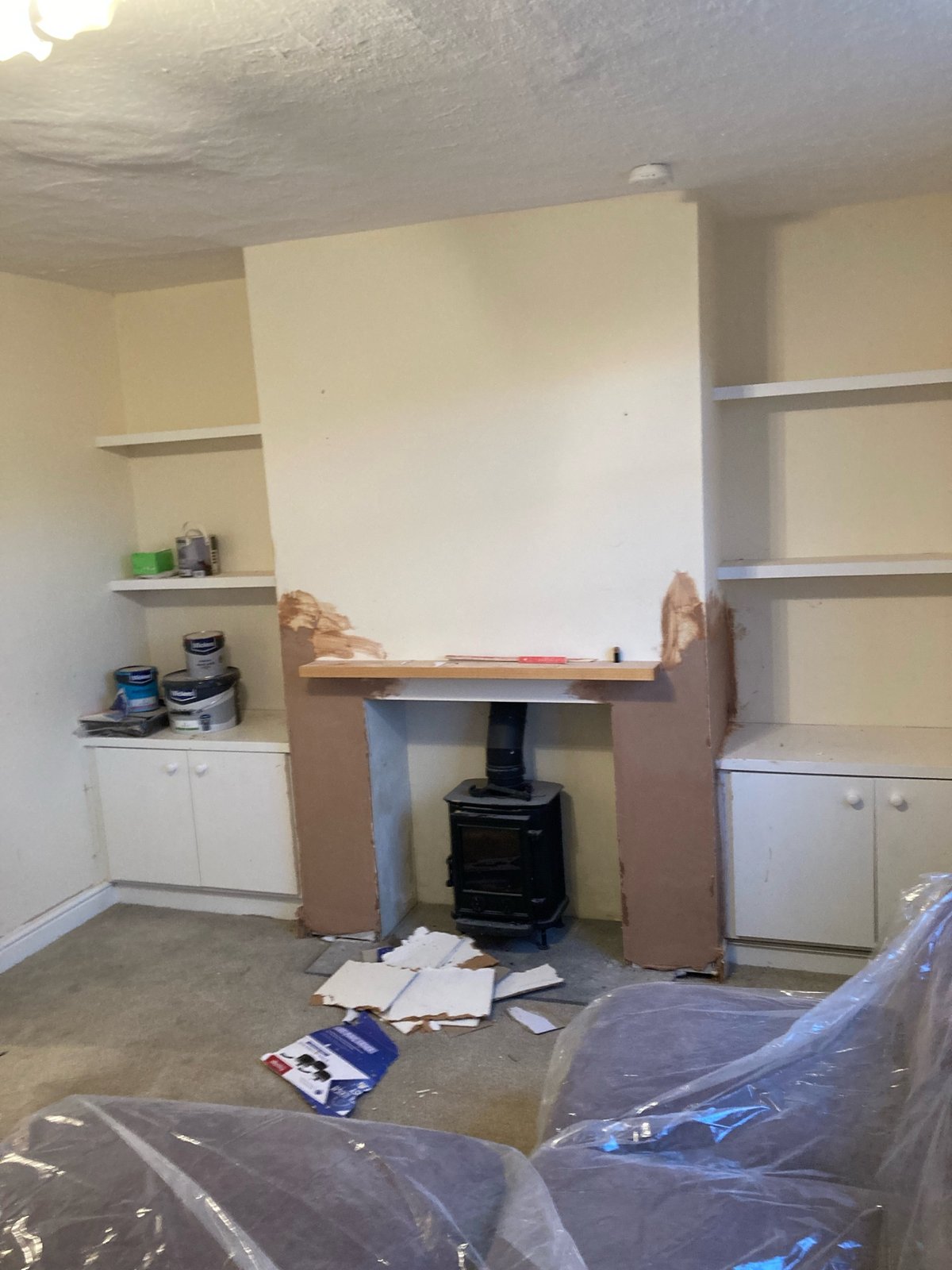Reboarding after damp treatment