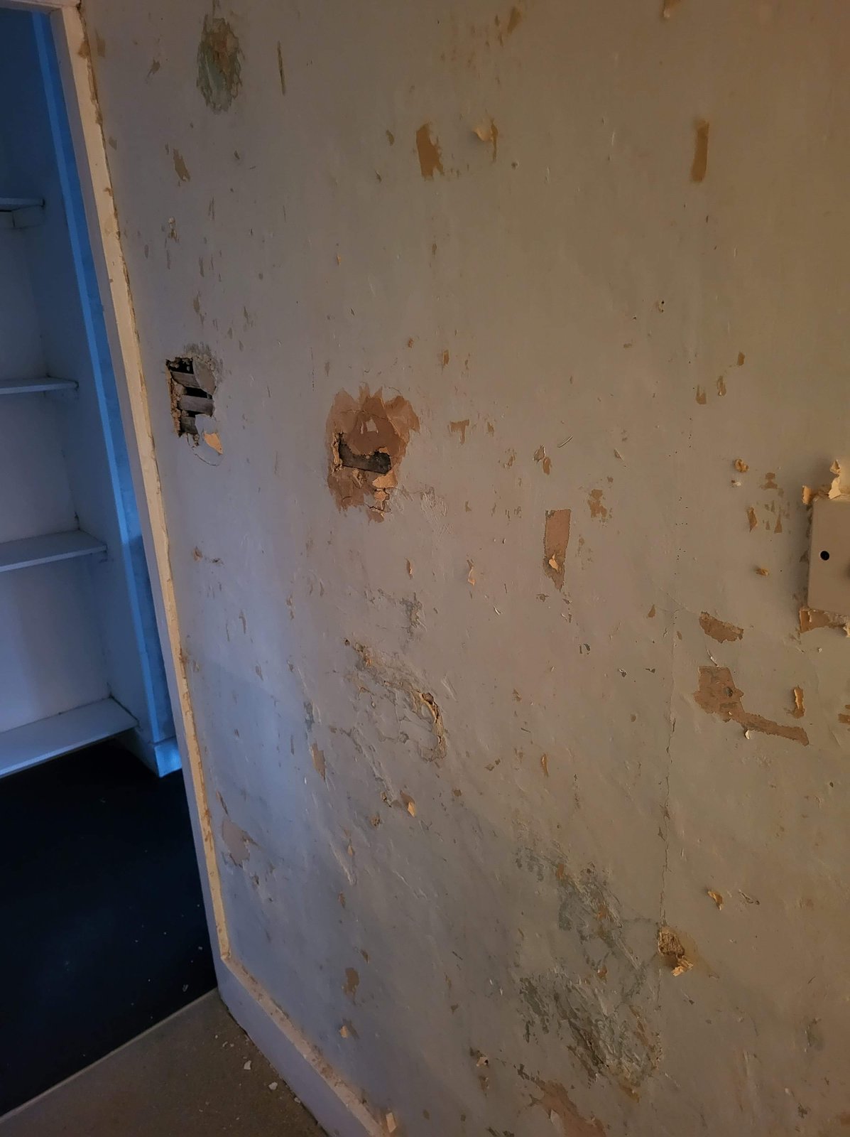 Wall prepared for treatment