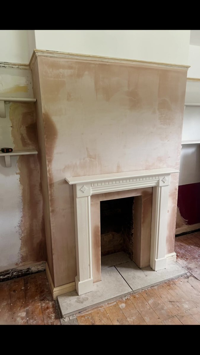 Fireplace renovation nearly complete